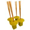 Markwort 4 Pack High Vis Yellow Base Plug with Orange Bristle Indicator