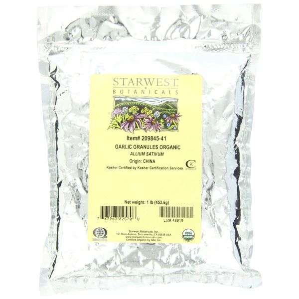 Starwest Botanicals Organic Garlic Granules, 1 Pound Bags