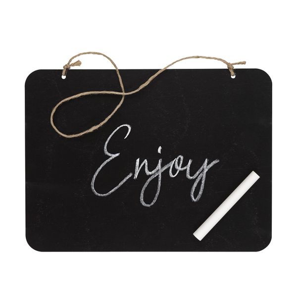 Unique 41056 Hanging Chalkboard Sign, Black