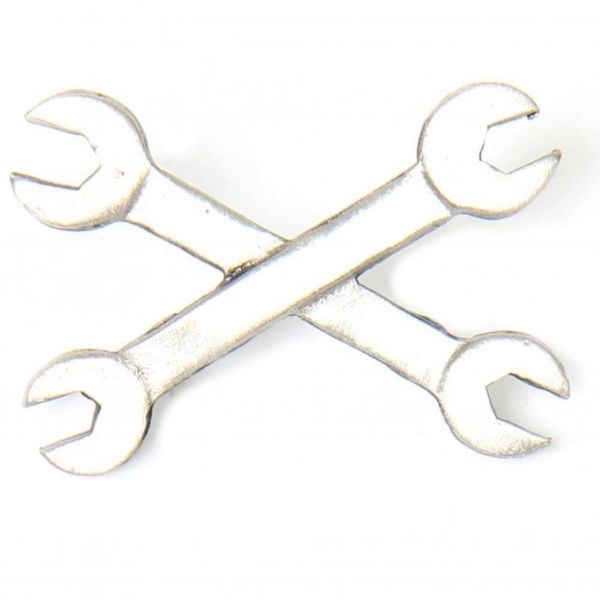 Hot Leathers PNA1182 Wrenches Pewter Biker Pin