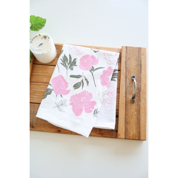 Peony Tea Towel - one only