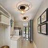 Matte black & gold finish Semi Flush Mount Ceiling Light Fixture Mid Century ...