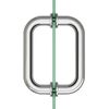 SUNNY SHOWER Stainless Steel Frameless Shower Door Hinge w/ Pull Handle Set