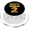 Naughty Wild & Already 2 Birthday Turtle PopSockets PopGrip for MagSafe
