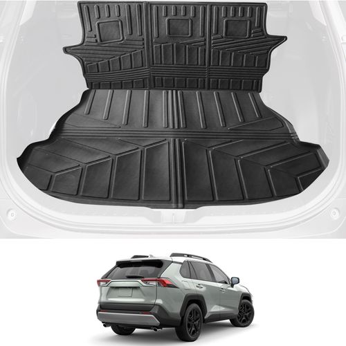 TPE Rear Backrest Mats Rear Trunk Mat Compatible with 2020-2024 RAV4 Cargo Liner