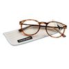 Foster Grant McKay Multifocus Round Reading Glasses, Brown/Transparent, 48 mm + 3