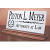 Attorney Nameplate Gift - Solid Marble - Lawyer Custom Desk Name Plate