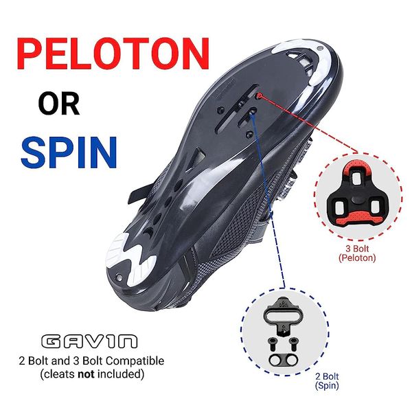 Gavin Elite RoadIndoor Cycling Shoes - 2 & 3 Bolt Cleats.. Guaranteed Genuine, Single