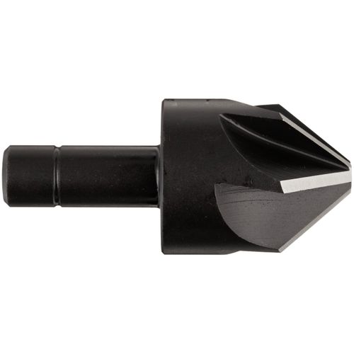 KEO 55531 Cobalt Steel Single-End Countersink, Uncoated (Bright) Finish, 6 Flutes, 82 Degree Point Angle, Round Shank, 1/2" Shank Diameter, 1" Body Diameter