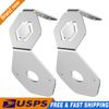 Stainless Mirror Turn Signal Angled Bracket w/ Hole For Watermelon Lights SET/2