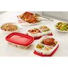 Rubbermaid EasyFindLids Meal Prep Containers, 5.1 Cup, Red
