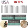 90 Pack/Set Diamond Burr Bits Accessories Drill Rotary Multi Tool Kit For Dremel