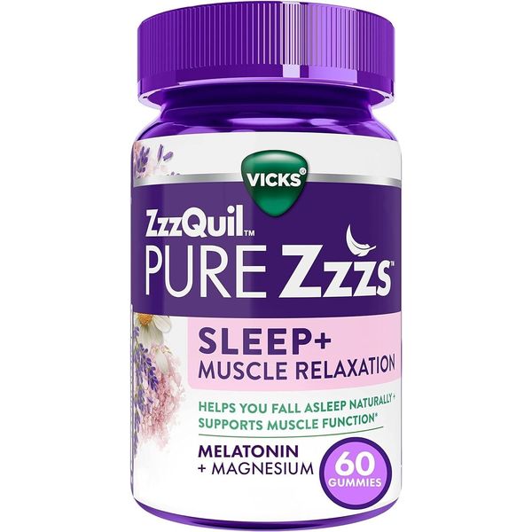 Vicks ZzzQuil Pure Zzzs Sleep+ Muscle Relaxation Melatonin Sleep Aid Gummies