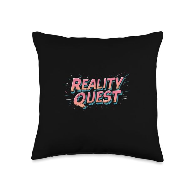 Funny Reality Quest Throw Pillow