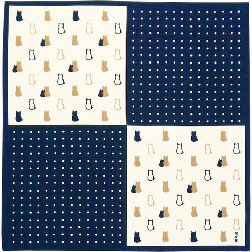 濱 Pattern Shinpei 小布 Cat Navy 50 cm