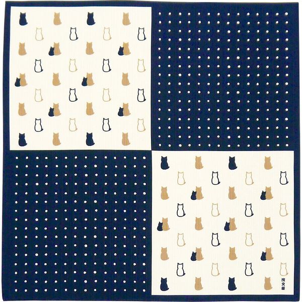 濱 Pattern Shinpei 小布 Cat Navy 50 cm