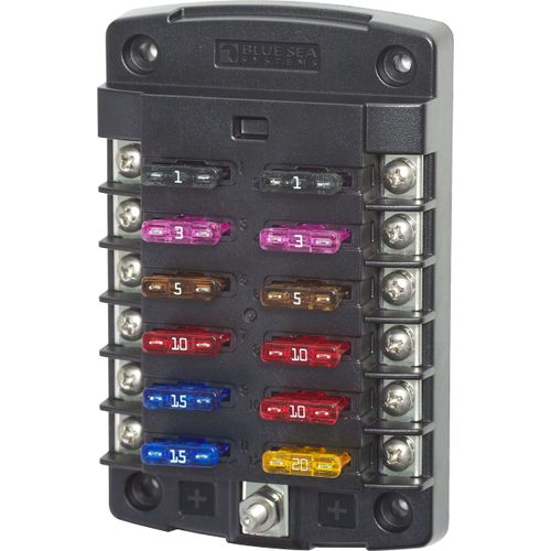 Blue Sea Systems 5034 ST Blade Fuse Block 12 Circuit