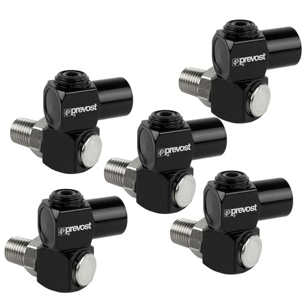 Prevost Universal 360 1/4" NPT Compressed Air Flow Tool Hose Connection Swivel (5)