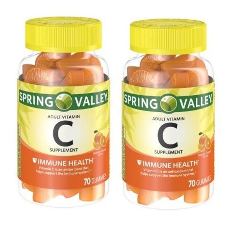 Spring Valley - Gummie Vitamin C 240 mg, 70 Orange Gummies (Pack of 2 ...