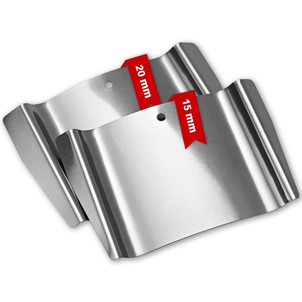 MULTIPICK Türfallengleiter - [2 Stück | 15 + 20 mm] Türfallen Öffnungswerkzeug - Profi Edelstahl Fallengleiter - Schlüsseldienst Türfallenöffner - Schloss Türöffnung Karten - Made in Germany