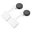 sourcing map 1.8 ft Retractable Cable Lock with Square Patch Remote Control Security Lock with Adjustable Cord Tether Anti Theft for Laptop, TV, 200g, Black, 2 Pack