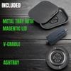 Stash Bros Rolling Tray Bundle With Magentic Lid, Rolling kit with V-Cradle, Rolling Trays, Rolling Tray Set