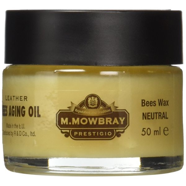 M Mowbray Prestige Oil for Oiled Leather, Beads Aging Oil, Waterproof, Work Boots, Natural Ingredients, Beeswax Formulation, Emulsifying, neutral