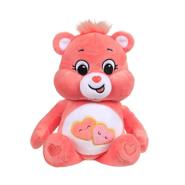 Care Bears | Love-A-Lot Bear 22cm Bean Plush | Collectable Cute Plush Toy, Cuddly Toys for Children, Soft Toys for Girls and Boys, Cute Teddies Suitable for Girls and Boys Ages 4+ | Basic Fun 22033