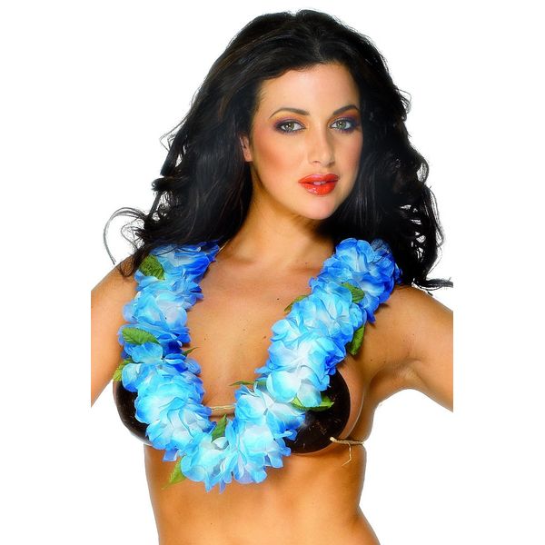 Blue Hawaiian necklace
