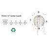 Gutter Pipe Leaf Wire Balloon 75-90mm - Stainless Steel