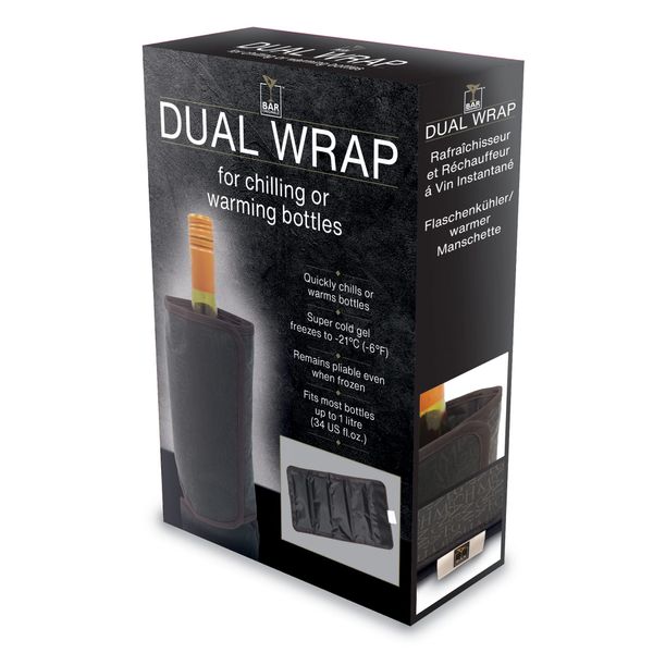 Bar Originale Dual Wrap Black - Wine Bottle Chiller and Warmer