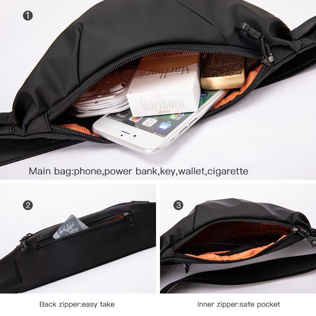 HcanKcan Korea Style Men's Shoulder Bag Fashion Crossbody Bags For Men  Waterproof Outdoor Sport Chest Pack Portable Men's Purse