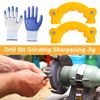Drill Bit Sharpener, 2pcs Drill Bit Grinding Attachment with Gloves, Multipurpose Drill Bit Grinding Grinding Tool Angle Grinder Drill Bit Sharpener for Multi-specification Drill Bits
