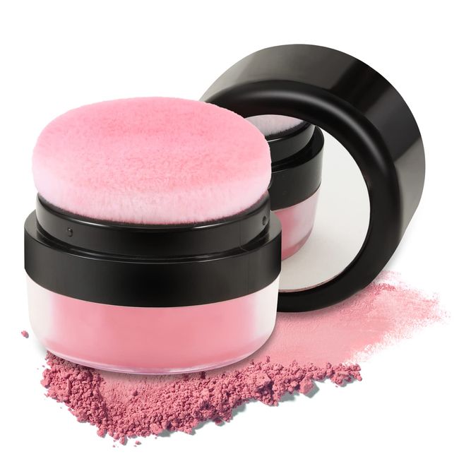 Boobeen Loose Powder Blush Air Cushion Blush, Natural Blusher für Wangen, Highly Pigmented Blush Makeup Easy to Blend Makeup Blushin, All Day Wear