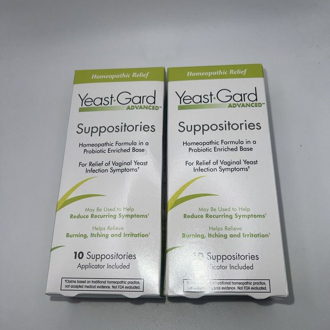 Yeast-Gard Advanced Homeophati Yeast Infection Vaginal Suppositorie 10 Exp 01/25