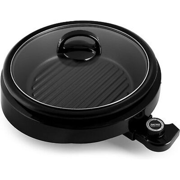 Aroma Housewares ASP-137B Grillet 3Qt. 3-in-1 Cool-Touch Electric Indoor Grill &