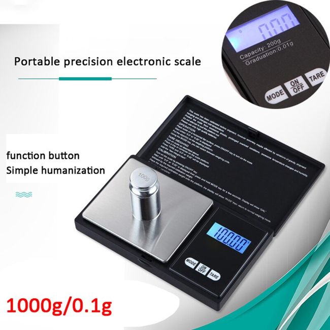 Hand Size Scale 200/0.01g Digital Pocket Scale, 6 Units, Small