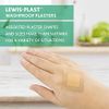 Lewis-Plast Premium Assorted Breathable Washproof Plasters - Box of 100 First Aid Medical Grade Waterproof Plaster - Suitable for All Types of Minor Cuts and Grazes - Fast Wound Healing