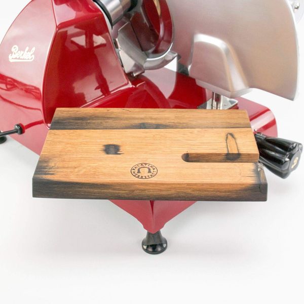 Palatina Werkstatt ®, handgefertigtes Einlegebrett (Fasseiche) | speziell für Aufschnittmaschine Berkel Red Line 220-250 | aus Weinfassholz hergestellt | VK: 159,- €