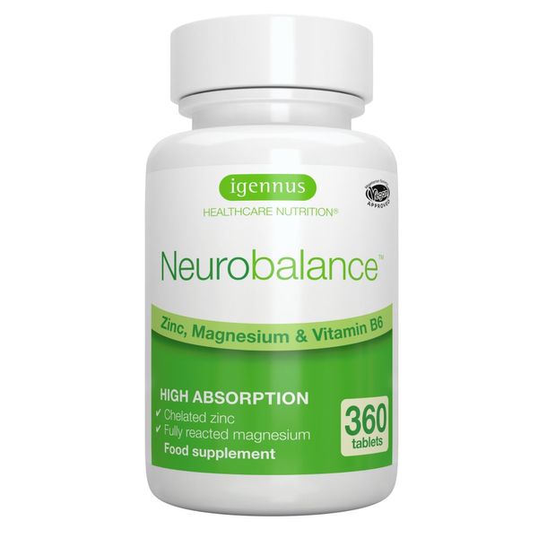 Neurobalance – ZMB6 Tabletten, hochdosiert, mit Zink, Vitamin B6 und Magnesium, vegan, 360 Tabletten