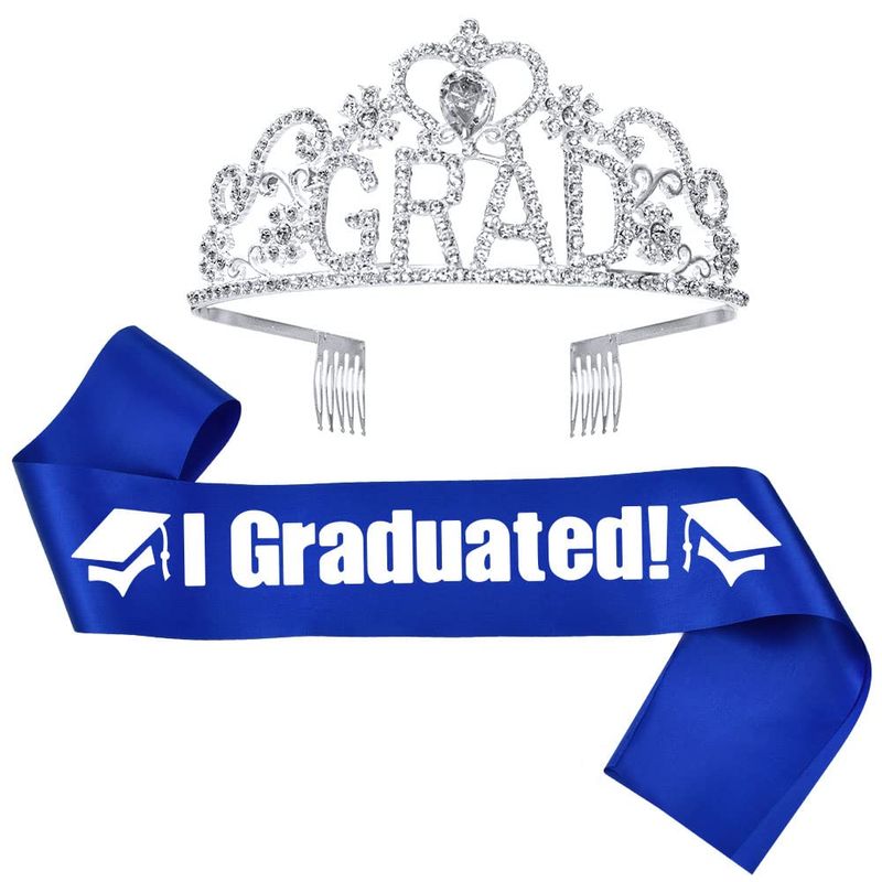 Topfunyy 2025 Graduation Party Supplies Silver Graduation Princess Grad ...
