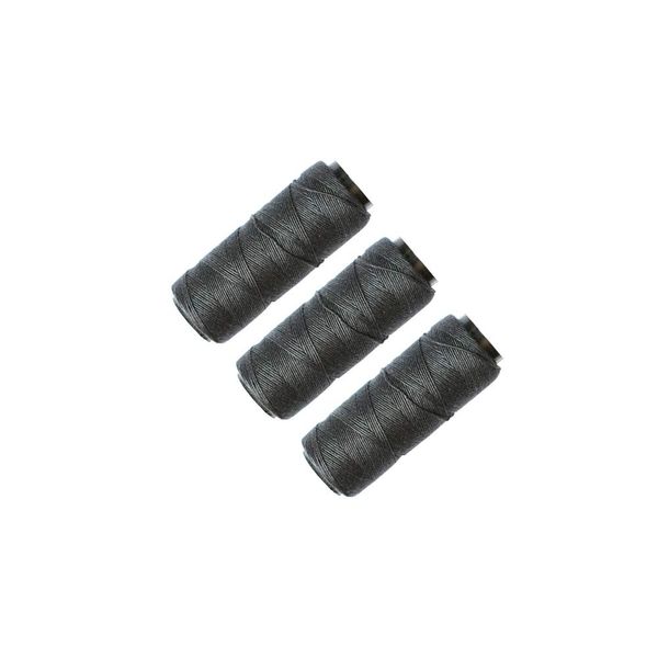 3 Rolls Sewing Thread for Sewing Hair Extensions Wigs DIY (Black)