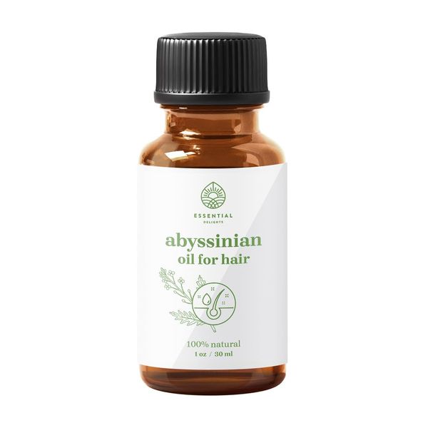 Abyssinian Oil for Hair by Essential Delights | Topical Treatment for Hair Loss Prevention and Hair Thickness | (1 Fl Oz)