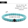 Hemasa 6mm Beads Stone Bracelets For Women/Girls Black Matte-2