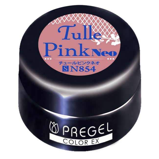 PRE GEL Color EX Tulle Pink Neo 854 0.1 oz (3 g) UV/LED Compatible