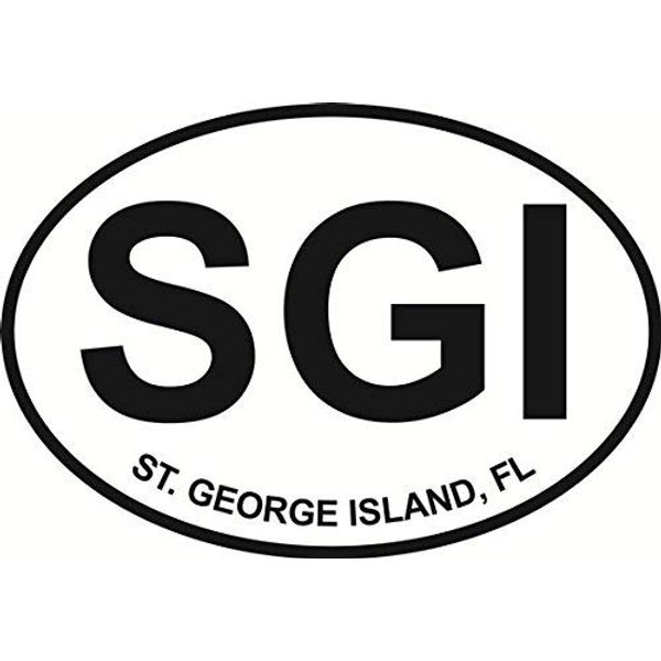 DG Graphics Magnet St. George Island Euro Oval Magnet Car Auto Fridge Locker Metal 5"