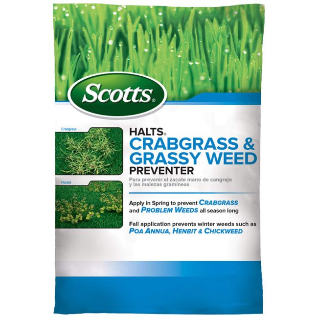 Scotts Halts Crabgrass & Grassy Weed Preventer, Pre-Emergent Weed Killer for Lawns, 5,000 sq. ft., 10.06 lbs.