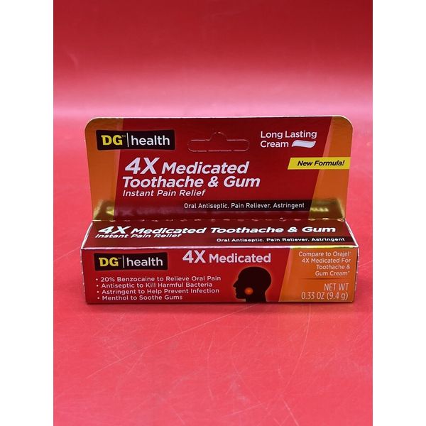 DG Medicated Toothache & Gum Instant Pain Relief Cream - Exp 08/25