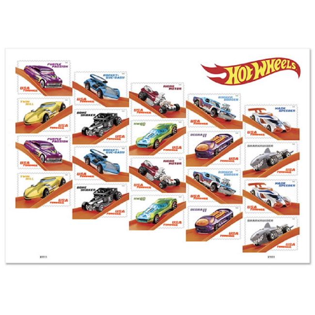 2018 Hot Wheels Cars Sheet of 20 Forever Postage Stamps Scott 5330