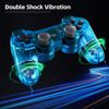 AUFGLO Classic Wireless Controller for Ps2/Dual Shock 2/PlayStation 2/Pc (ClearRed and ClearBlue)